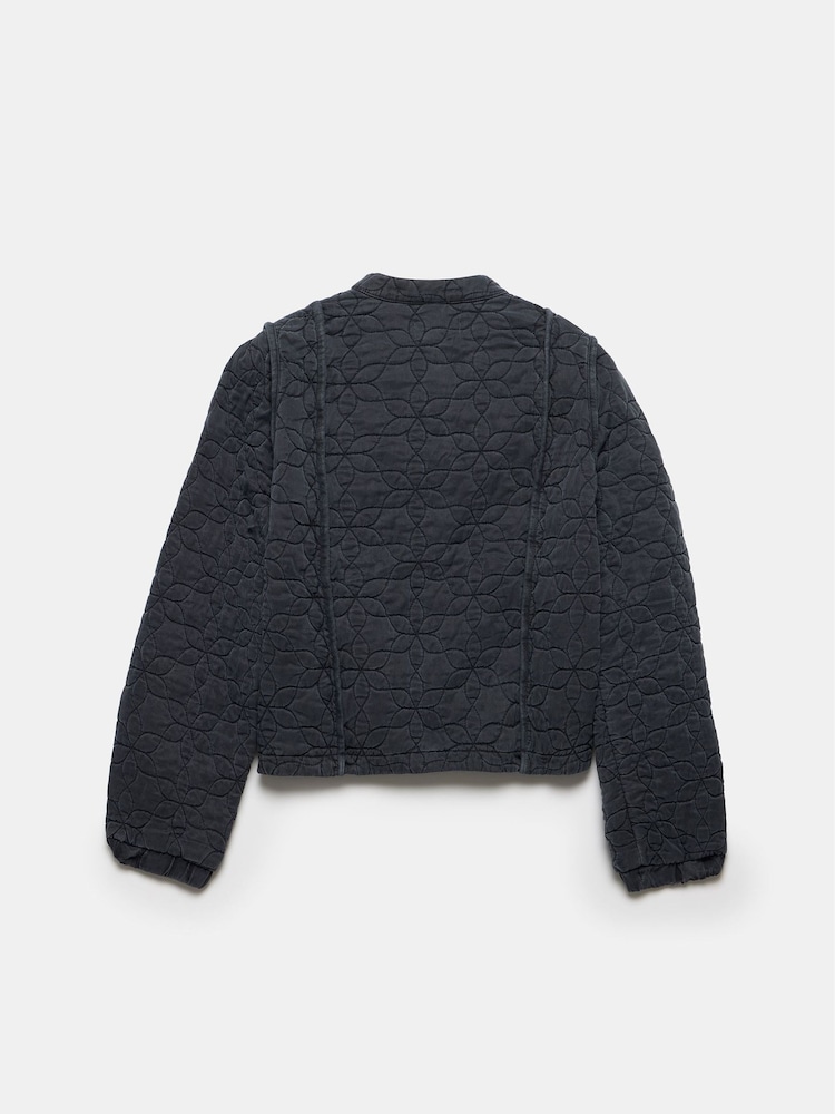 Mint Velvet Blue Washed Quilted Jacket - Image 7 of 7