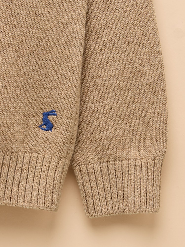 Joules Boys' Fairisle Jonty Oatmeal Knit Jumper - Image 4 of 4 Joules Boys' Fairisle Jonty Oatmeal Knit Jumper - Image 4 of 4