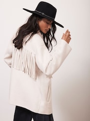Mint Velvet Cream Tassel Detail Jacket - Image 2 of 7