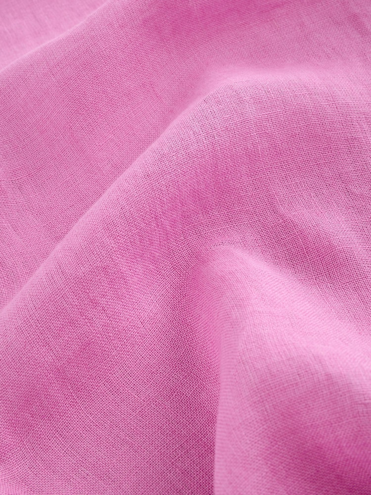 Pink 100% Linen Beach Shirt - Image 8 of 8 Pink 100% Linen Beach Shirt - Image 8 of 8