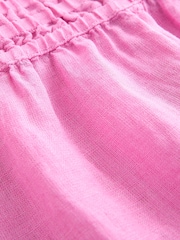 Pink 100% Linen Shorts - Image 6 of 7