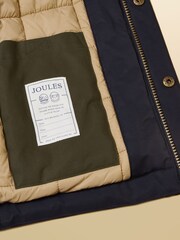 Joules Boys' Ultimate Navy Waterproof Coat with Quilted Lining - Image 7 of 7