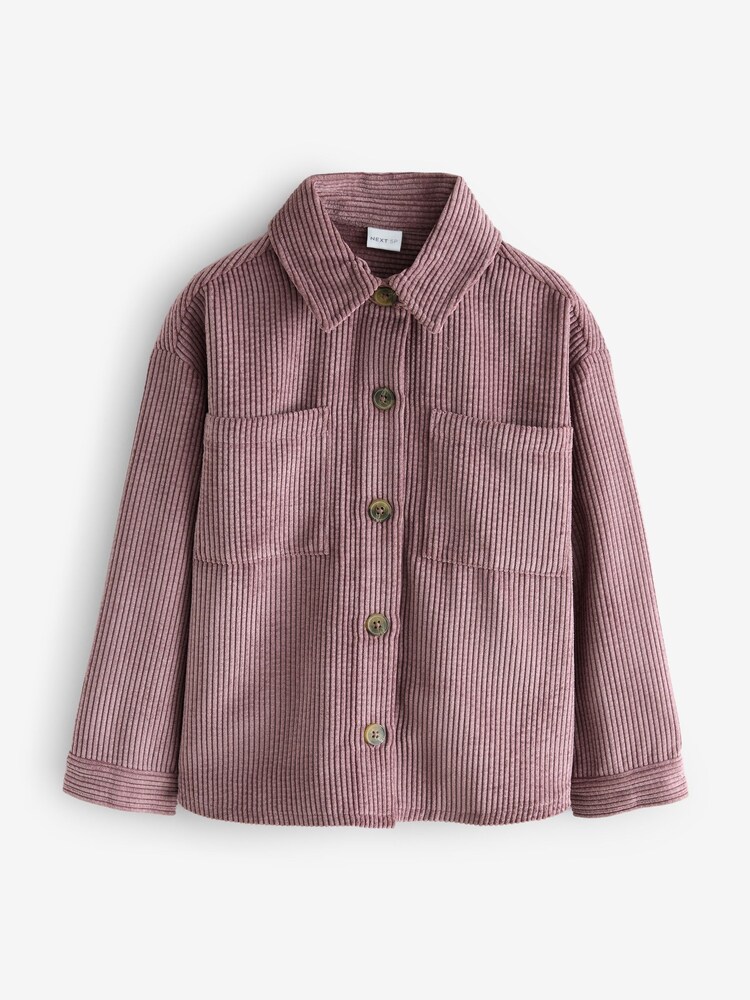 Pink Full Sleeve Corduroy Shacket - Image 1 of 1