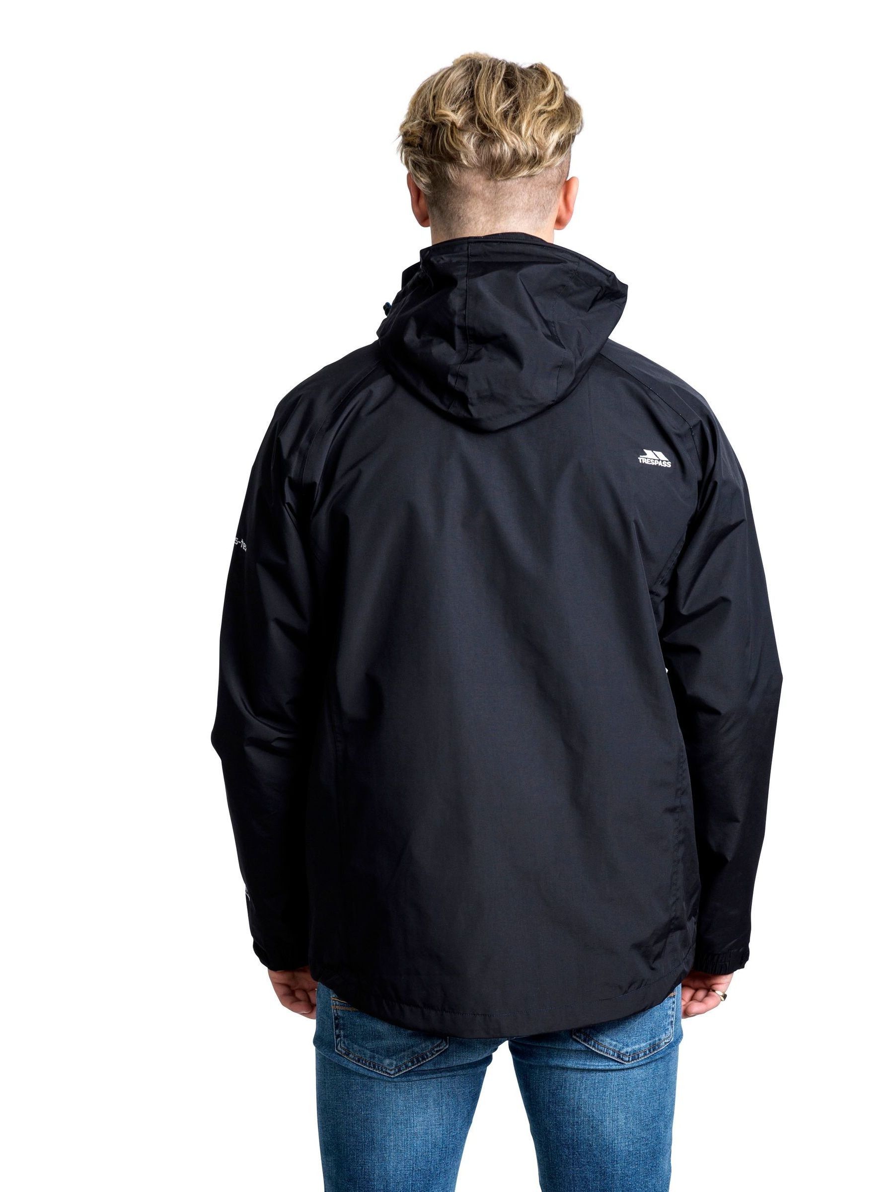 Trespass, Giacca Impermeabile Rain Edwards II/Outdoor Giacca con Cappuccio Nascosto, Uomo, Edwards II, Blue, 2X-Small
