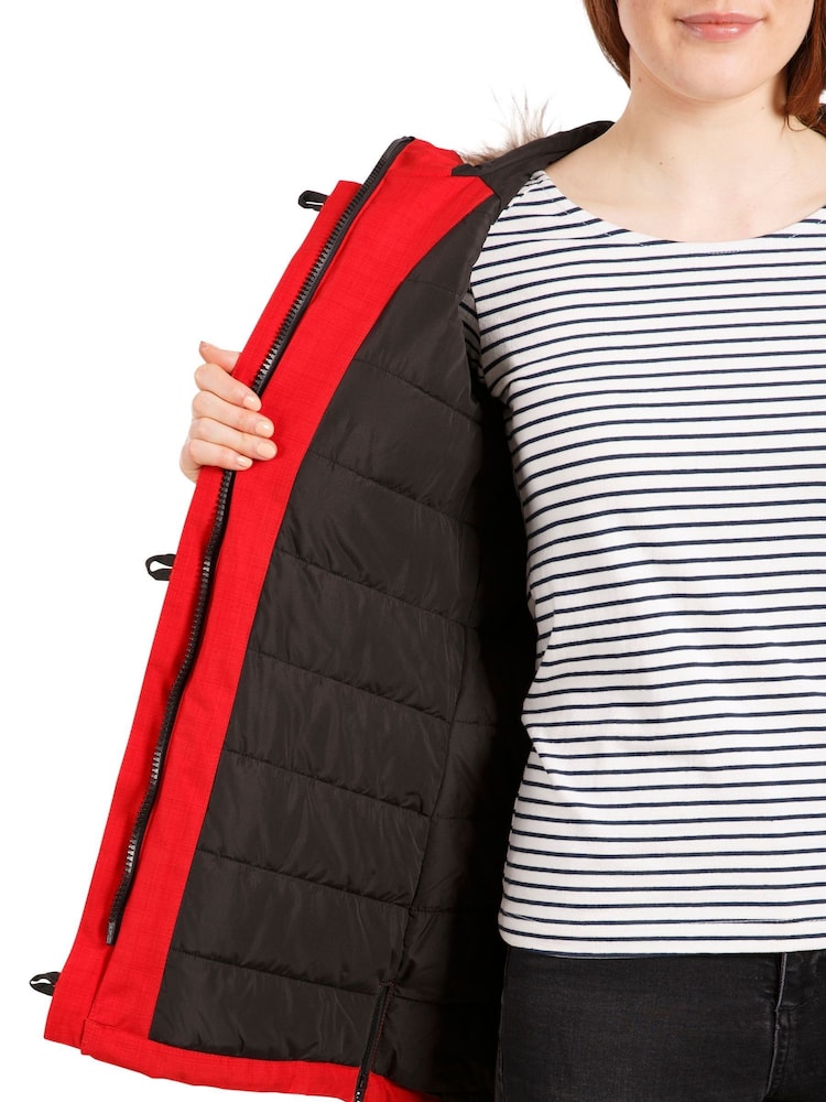 Trespass Female Red Caption Jacket - Image 4 of 6