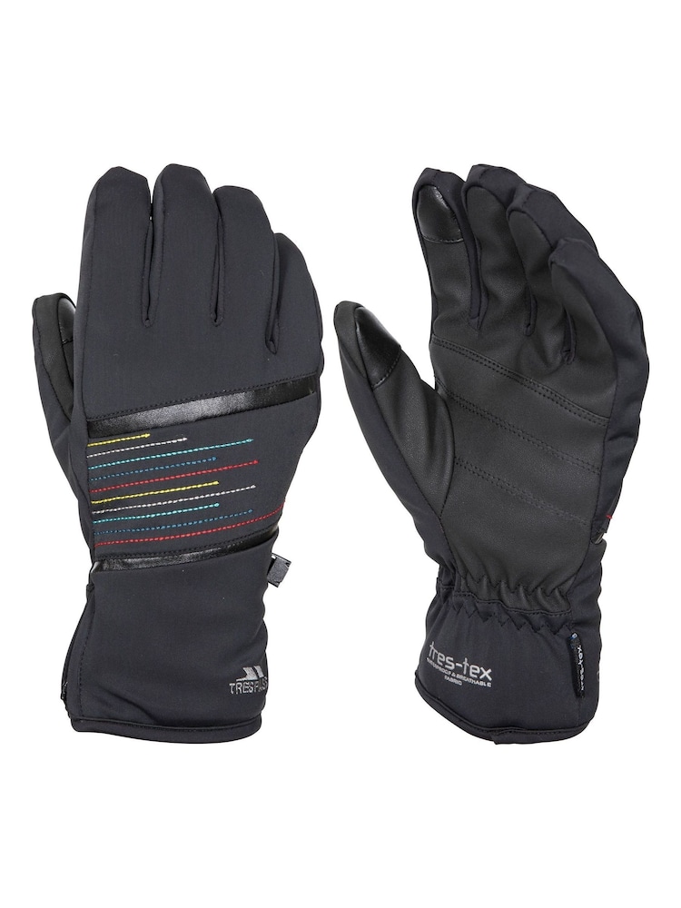 Trespass Female Kay Woven Black Gloves - Image 1 of 2