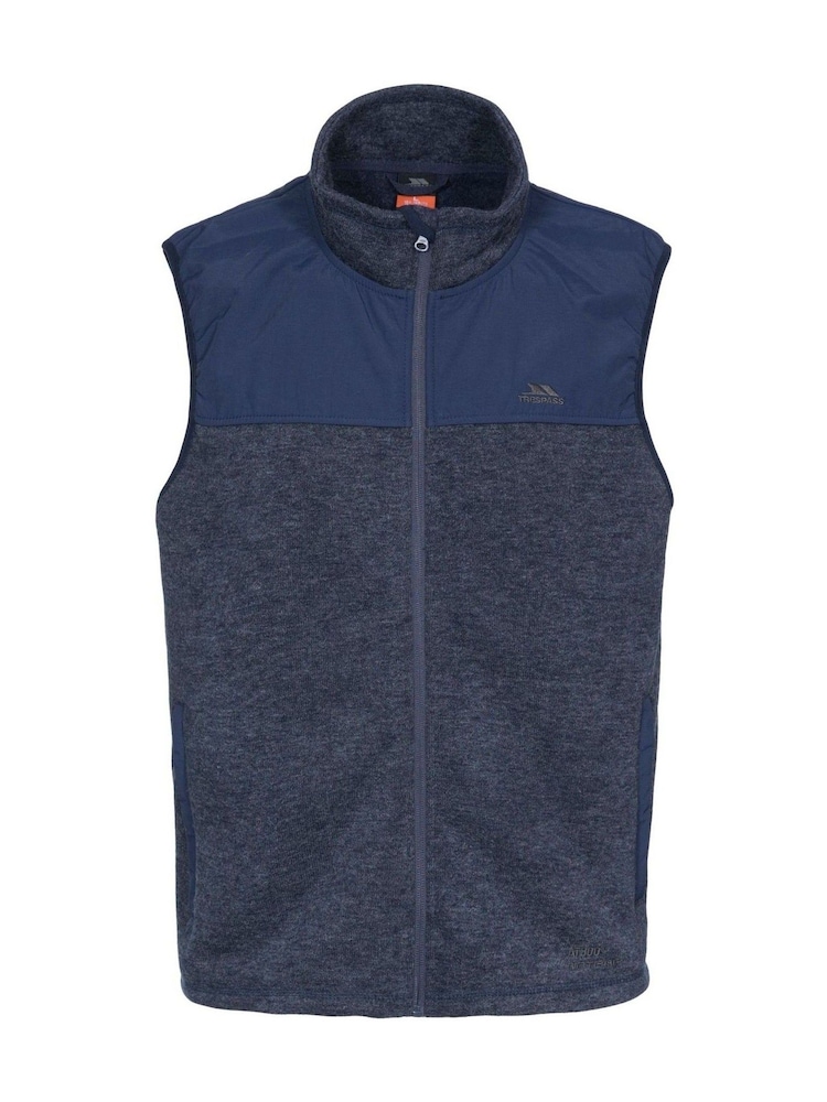 Trespass Male Blue Leafminer Fleece Gilet - Image 1 of 3