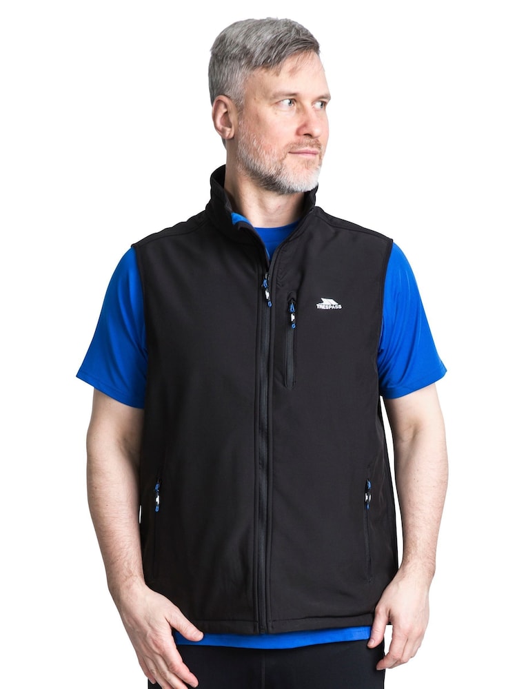 Trespass Male Vassus Softshell Black Gilet - Image 1 of 6