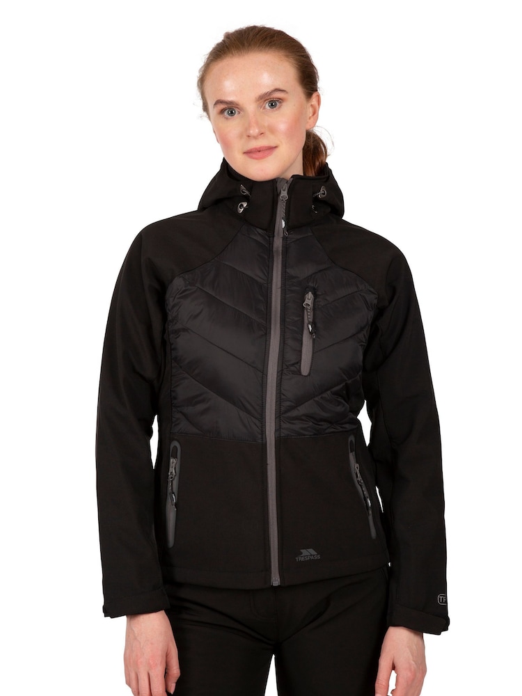 Trespass Female Elvira Softshell Black Jacket - Image 1 of 6