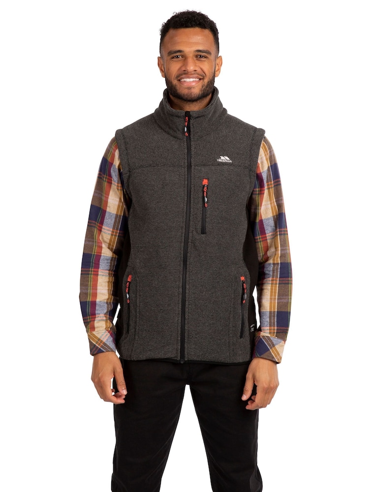 Trespass Male Jynxless Fleece Black Gilet - Imagen 1 de 7