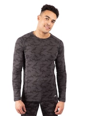 Trespass Male Grey Arno Base Layer Top - Image 3 of 6