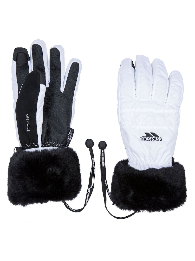 Trespass Female Yanki White Gloves - Image 1 of 1