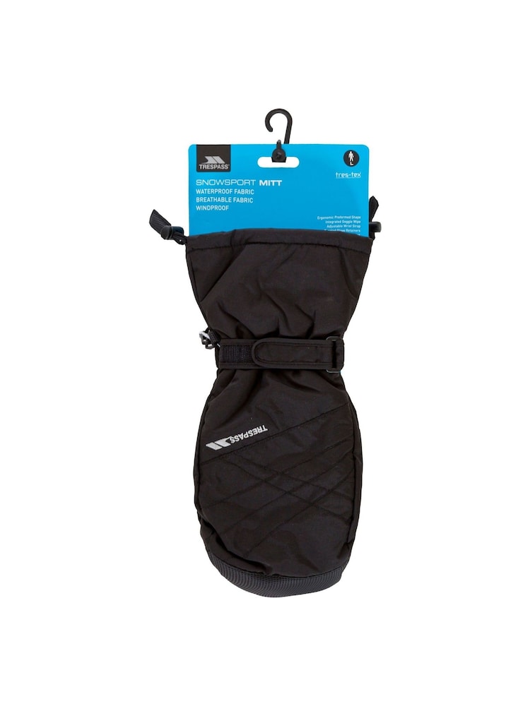 Trespass Male Ikeda Ii Black Gloves - Image 2 of 2 Trespass Male Ikeda Ii Black Gloves - Image 2 of 2
