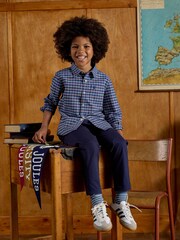 Joules Boys' Welford Blue Check Checked Shirt - Image 2 of 7