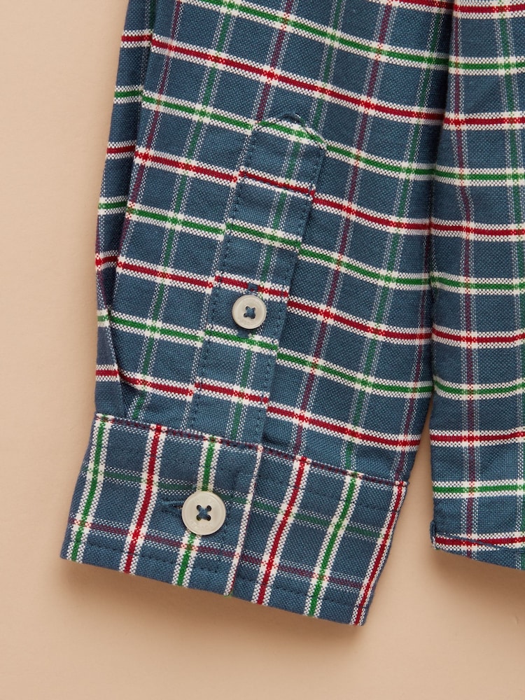 Joules Boys' Welford Blue Check Checked Shirt - Image 7 of 7 Joules Boys' Welford Blue Check Checked Shirt - Image 7 of 7
