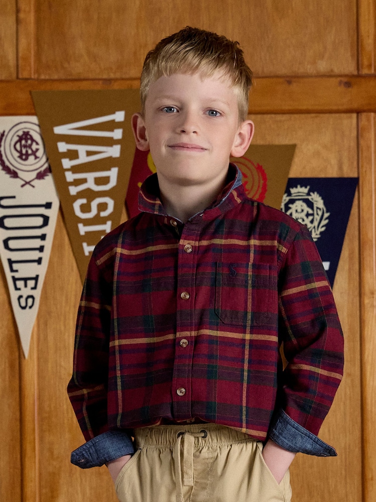 Joules Brushed Flannel Port Check Checked Shirt - Image 1 of 8 Joules Brushed Flannel Port Check Checked Shirt - Image 1 of 8