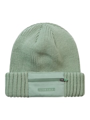 Sealskinz Green Colby Waterproof Zipped Pocket Knitted Beanie - Image 1 of 2