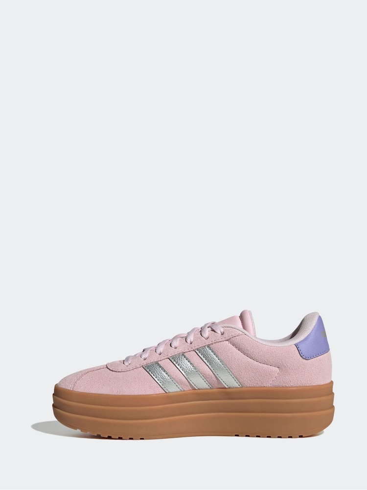 adidas Pink Vl Court Bold J Trainers - Image 2 of 9