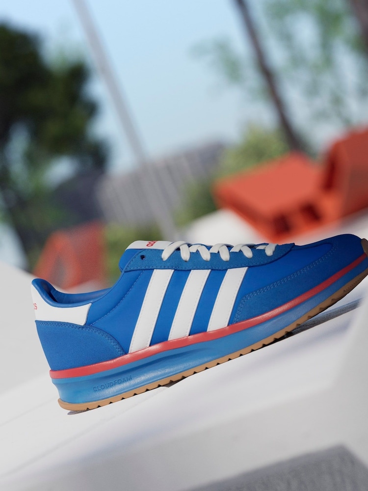 adidas Blue Chrome Run 72s Trainers - Image 2 of 15 adidas Blue Chrome Run 72s Trainers - Image 2 of 15