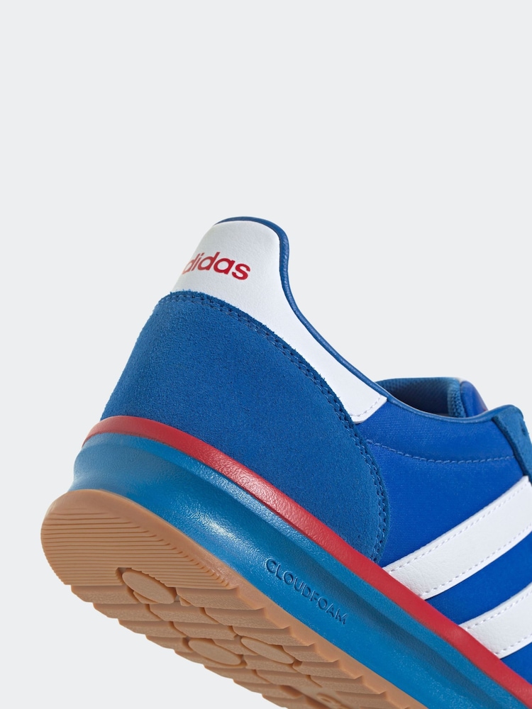 adidas Blue Chrome Run 72s Trainers - Image 8 of 8