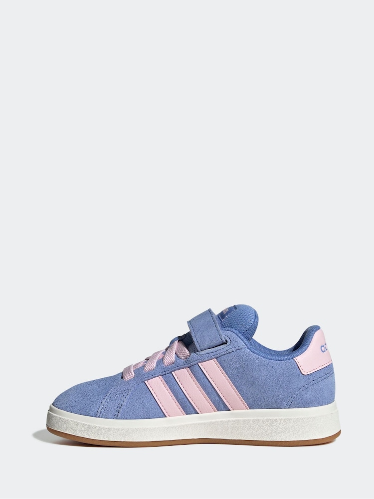 adidas Blue Grand Court Trainers - Image 2 of 9
