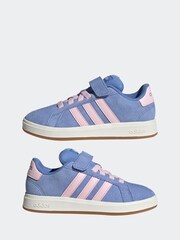 adidas Blue Grand Court Trainers - Image 5 of 9