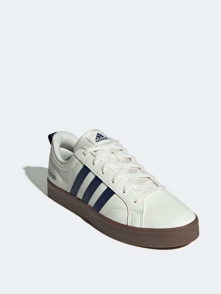 adidas White/Chrome VS Pace Trainers - Image 2 of 8