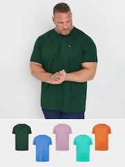 BadRhino Big & Tall Blue 100% Cotton T-Shirts 5 Pack - Image 1 of 9