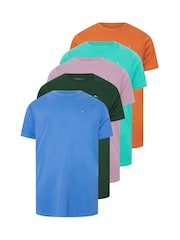 BadRhino Big & Tall Blue 100% Cotton T-Shirts 5 Pack - Image 5 of 9