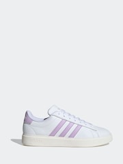 adidas White/Grey Grand Court 2.0 Trainers - Image 1 of 9