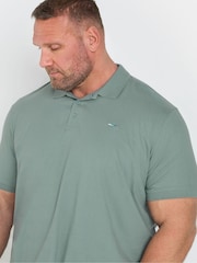 BadRhino Big & Tall Green Jersey 100% Cotton Polo Shirts 5 Pack - Image 4 of 10