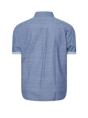 BadRhino Big & Tall Blue 100% Cotton Slub Shirt - Image 5 of 5