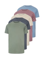 BadRhino Big & Tall Green/Purple Core 100% Cotton T-Shirts 5 Pack - Image 3 of 7