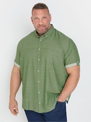 BadRhino Big & Tall Green 100% Cotton Slub Shirt - Image 1 of 5