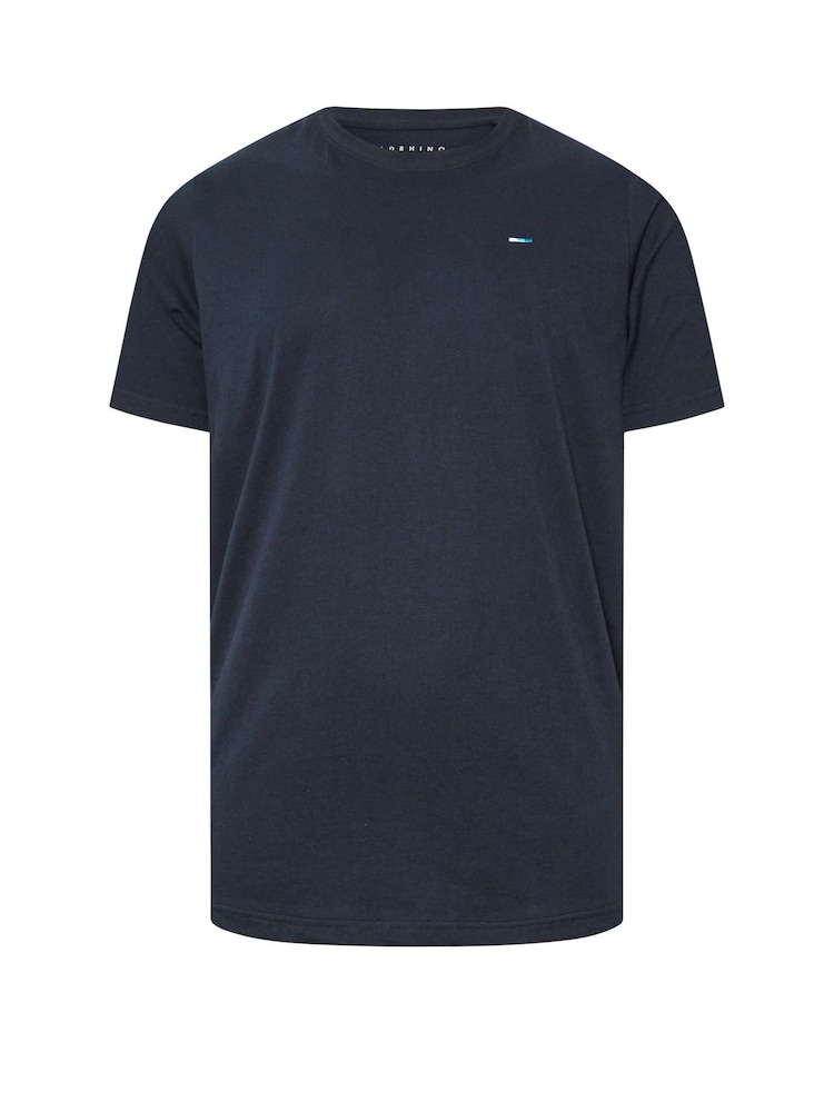 BadRhino Big & Tall Blue 100% Cotton T-Shirts 5 Pack - Image 4 of 6