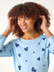 Roman Blue Heart Hotfix Print Jumper - Image 4 of 5