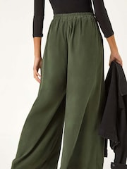 Roman Green Baby Corduroy Wide Leg 100% Cotton Trousers - Image 3 of 5