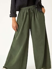 Roman Green Baby Corduroy Wide Leg 100% Cotton Trousers - Image 4 of 5