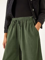 Roman Green Baby Corduroy Wide Leg 100% Cotton Trousers - Image 5 of 5