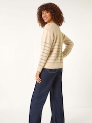 Roman Natural Shimmer Detail Knit Jumper - Image 3 of 5