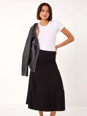 Roman Black A-Line Pull On Stretch Skirt - Image 2 of 5