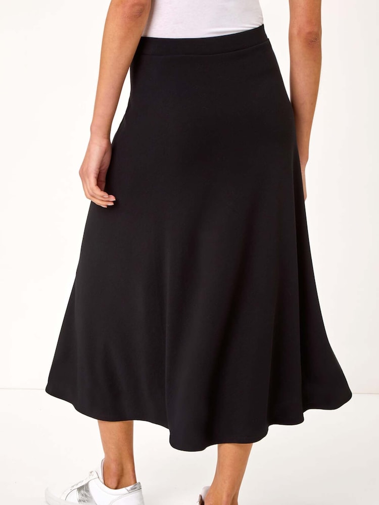 Roman Black A-Line Pull On Stretch Skirt - Image 3 of 5