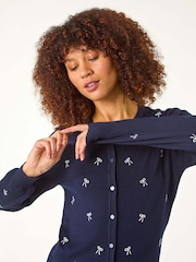 Roman Blue Bow Embroidered Cardigan - Image 4 of 5