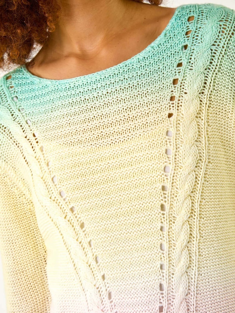 Roman Cream Ombre Stitch Knit Jumper - Image 5 of 5