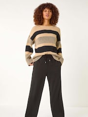 Roman Black Wide Leg Ponte Trousers - Image 2 of 5