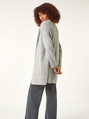 Roman Grey Revere Collared Knit Cardigan - Image 3 of 5