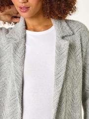Roman Grey Revere Collared Knit Cardigan - Image 5 of 5