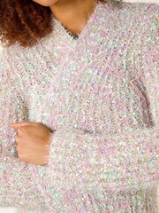 Roman Black Fluffy Sparkle Cardigan - Image 5 of 5