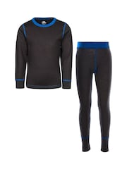Trespass Unisex Kids Grey Bamba Merino Wool Base Layer Set - Image 1 of 2