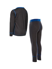 Trespass Unisex Kids Grey Bamba Merino Wool Base Layer Set - Image 2 of 2